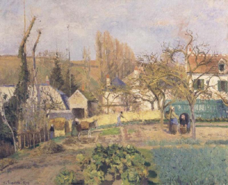 Camille Pissarro Kitchen Garden at L-Hermitage,Pontoise